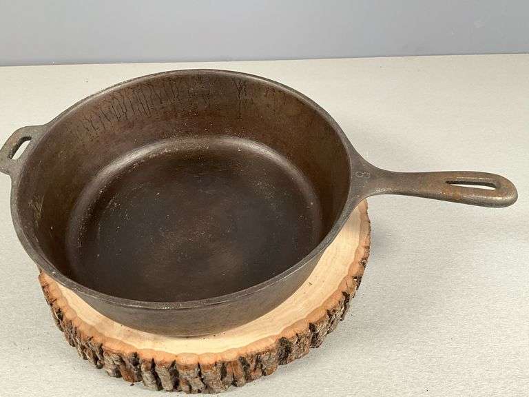 Cast Iron 10.5” Chicken Fryer, Marked 8 on Handle
