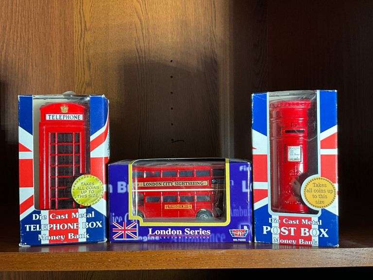 Three London-Themed Collectibles in Original Packaging