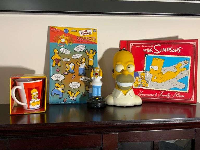 The Simpsons Collectibles: Homer Radio, Mug, Magnet Set, and Family Album