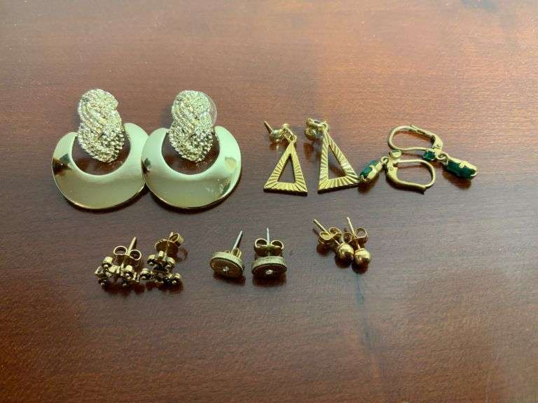 Gold-Tone Earrings in Varying Styles