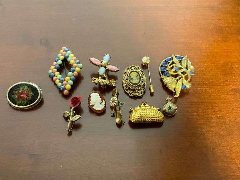 Vintage-Inspired Brooches with Various Designs