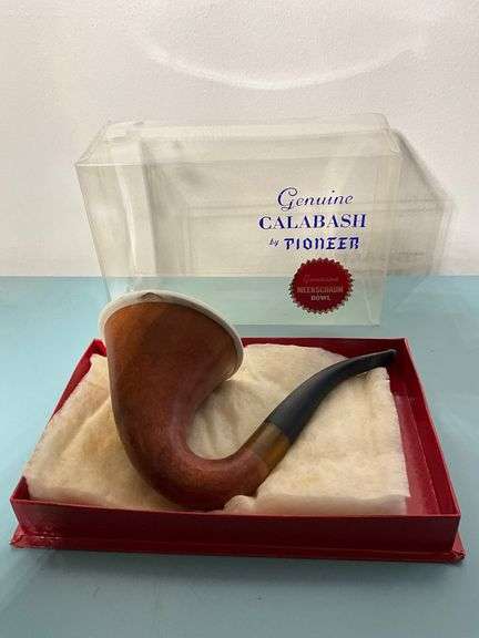 Genuine Calabash Pipe by Pioneer with Meerschaum Bowl