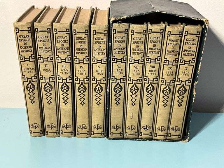 Complete 10-Volume Set of Great Epochs in American History, 1912 Edition