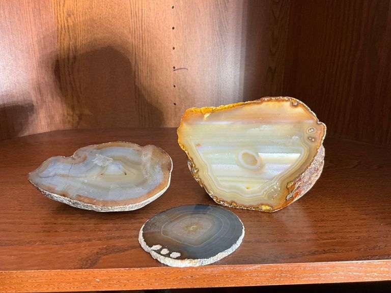 Natural Agate Slices and Rough Pieces
