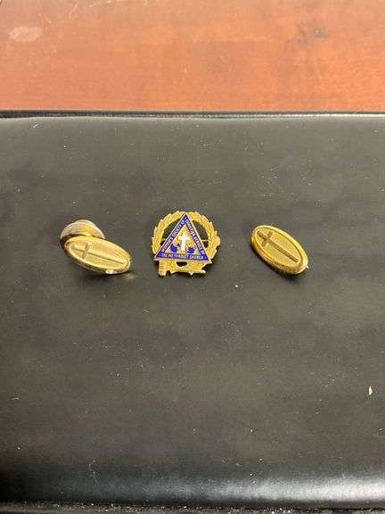 3 Pins Marked 10k with Religious Motifs