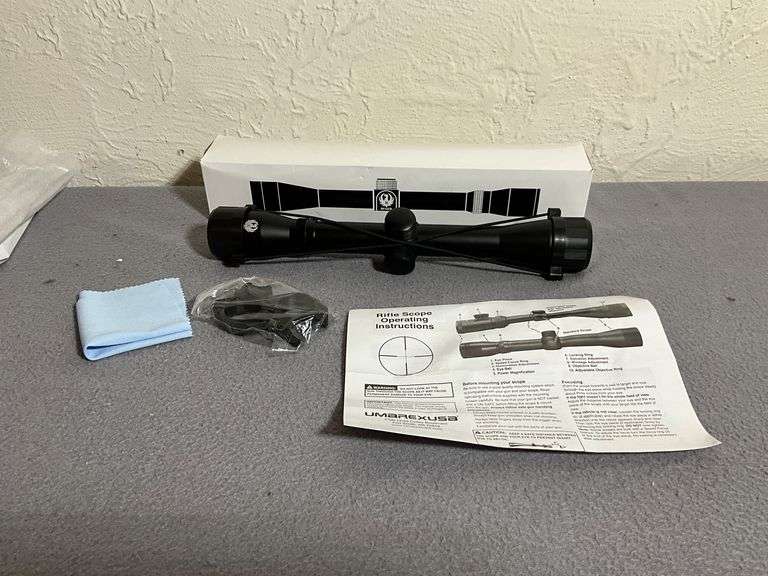 Ruger Rifle Scope With Mounting Accessories and Instructions