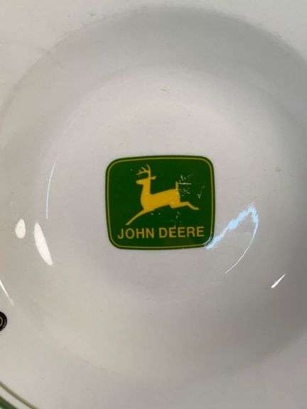 Set of Two John Deere Licensed Gibson Ceramic Bowls