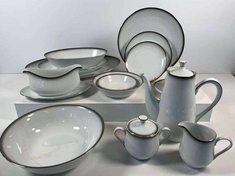Sango China ‘Grey Mist’ Partial Dinnerware Set for Seven