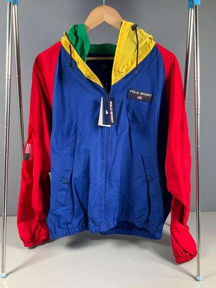 Polo Sport Ralph Lauren Colorblock Nylon Windbreaker Jacket, Size M