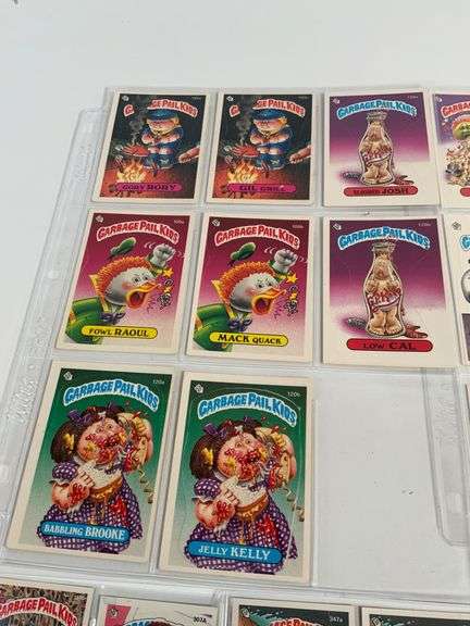 Collection of Garbage Pail Kids Trading Cards in Clear Sleeves
