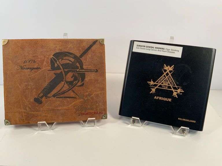 Lot of Two Empty Cigar Boxes, Montecristo Espada and Afrique Kilimanjaro