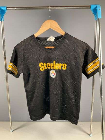 Pittsburgh Steelers Mesh T-Shirt With Striped Sleeves