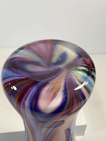 16.5” Swirl Glass Vase