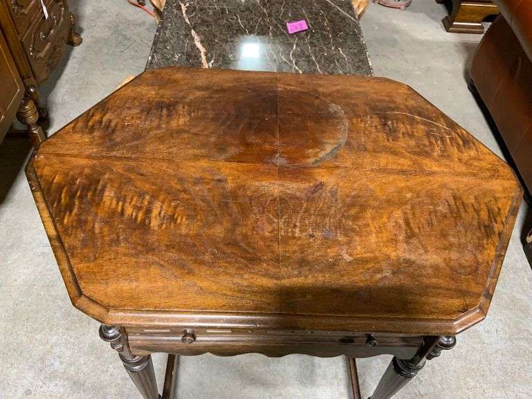 Golden Voice Radio Table by Kiel, Missing Radio, Circa 1920s, 37 x 25 x 30 1/2 Inches