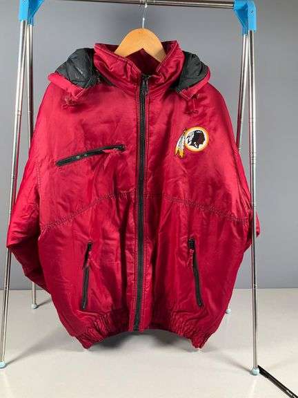 Logo Athletic NFL Licensed Red Hooded Jacket with Embroidered Logo