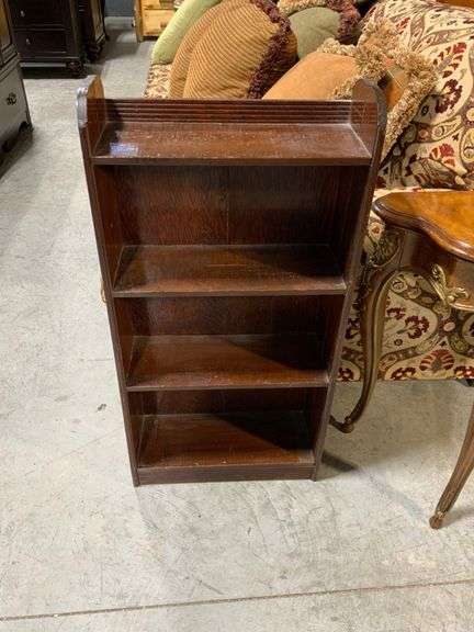 Small Handmade Wooden Bookshelf, Three-Tier, 18″ x 7″ x 36″