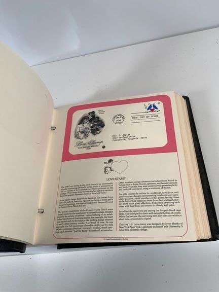 Collection of U.S. First Day Covers with Postal Commemorative Stamps in Two Binders