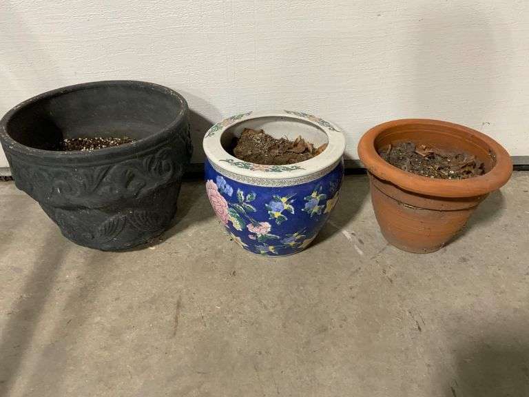 Group of Three Planters