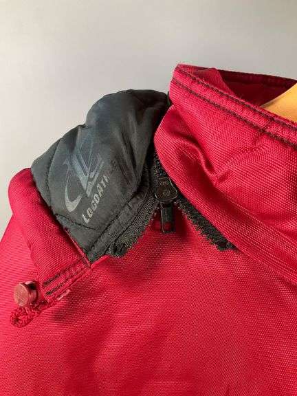 Logo Athletic NFL Licensed Red Hooded Jacket with Embroidered Logo