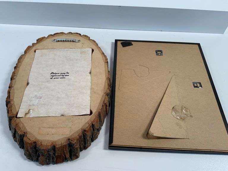 Wood-Slice Frame With Duck Print and Framed 1967 ‘Ducks Unlimited’ Pintail Illustration