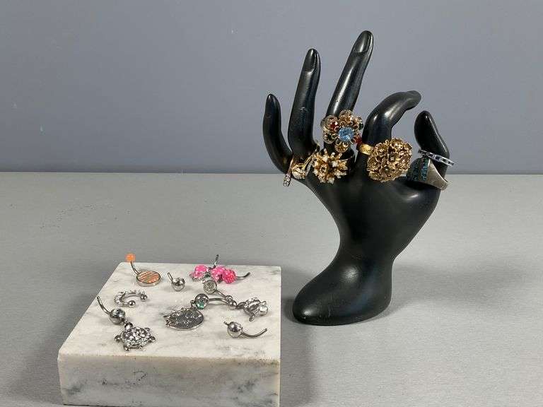 Mixed Lot of Costume Rings and Body Jewelry