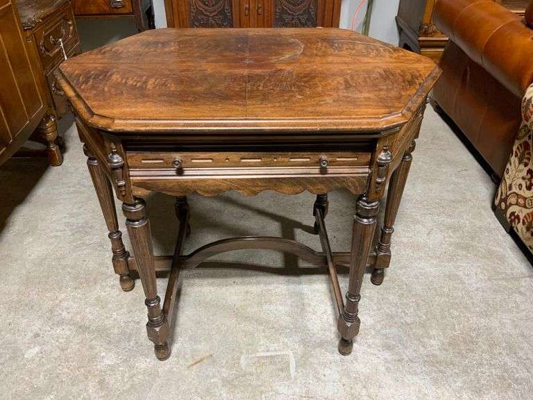 Golden Voice Radio Table by Kiel, Missing Radio, Circa 1920s, 37 x 25 x 30 1/2 Inches