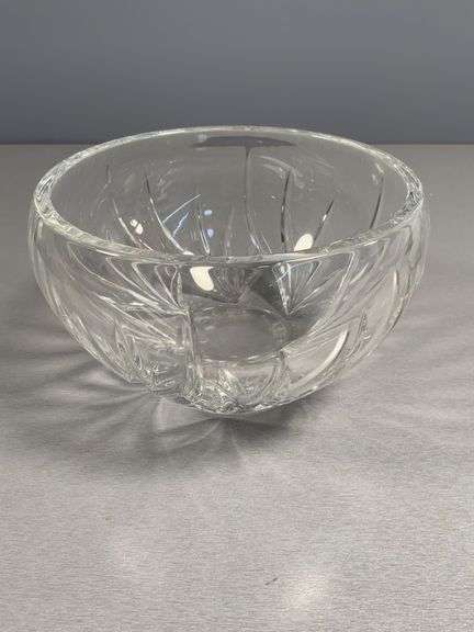 Marquis by Waterford Lead Crystal Bowl with Cut Floral Design