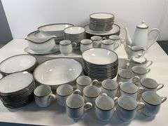 Sango China ‘Grey Mist’ Partial Dinnerware Set for Seven