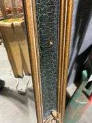 Rectangular Wall Mirror with Ornate Gilded and Painted Frame, 38″ x 48″