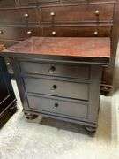 Three-Drawer Wooden Side Table by Restoration Hardware