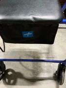 Medline Folding Walker with Seat and Storage Pouch