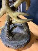 Pair of 29-Inch Faux Antler Table Lamps with Shades