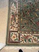 Handwoven Wool Rug with Floral Design, 122” x 92”