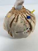 Porcelain Half Doll Pin Cushion, 7” Tall