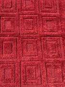Red Rectangular Rug with Geometric Pattern, 47″ x 72″