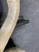 58-inch Carved Wooden Crane Sculpture with Painted Details