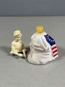 Vintage Avon Betsy Ross Decanter Figurine with 13-Star Flag Design