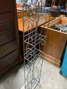Metal Rack with Scroll Accents, 9 x 5 1/2 x 51 Inches
