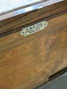 Wooden Sideboard with Marble Top and C.W.S. Ltd. Makers Label