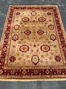 Hand-Knotted Wool Area Rug with Floral Motifs, 103” x 144”