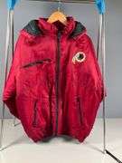 Logo Athletic NFL Licensed Red Hooded Jacket with Embroidered Logo