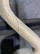 58-inch Carved Wooden Crane Sculpture with Painted Details