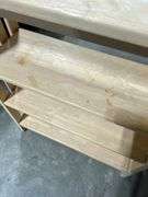 Four-Shelf Natural Wood Shelf, 30 x 12 x 36 Inches