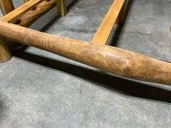 Rustic King-Size Solid Log Bed Frame With 80-Inch Wide Headboard