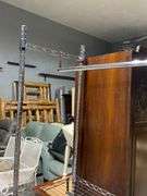 Chrome-Plated Metal Shelving Unit on Casters