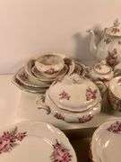 Bavaria Germany ‘Santa Rosa’ Porcelain Dinnerware, Partial Set for 11