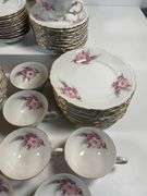 Bavaria Germany ‘Santa Rosa’ Porcelain Dinnerware, Partial Set for 11
