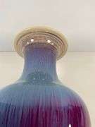 Chinese-Style Porcelain Vase with Blue and Purple Glaze