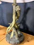 Pair of 29-Inch Faux Antler Table Lamps with Shades