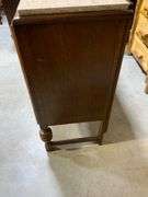 Wooden Sideboard with Marble Top and C.W.S. Ltd. Makers Label